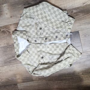 Checkered Cropped Shacket
